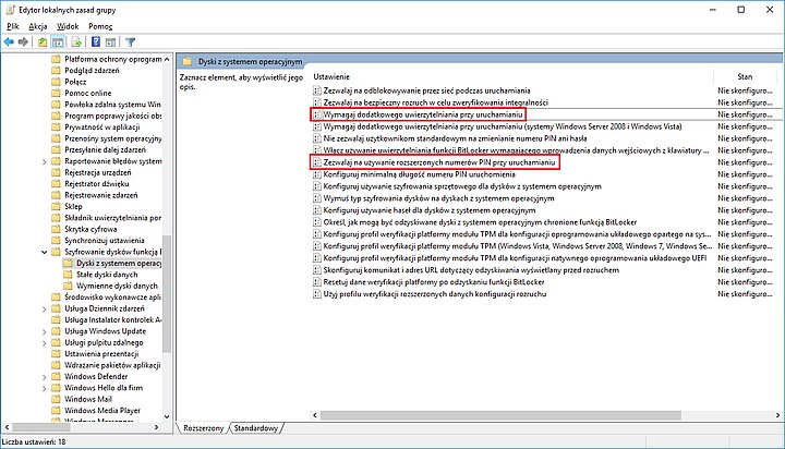 Przykład: Ustawienia